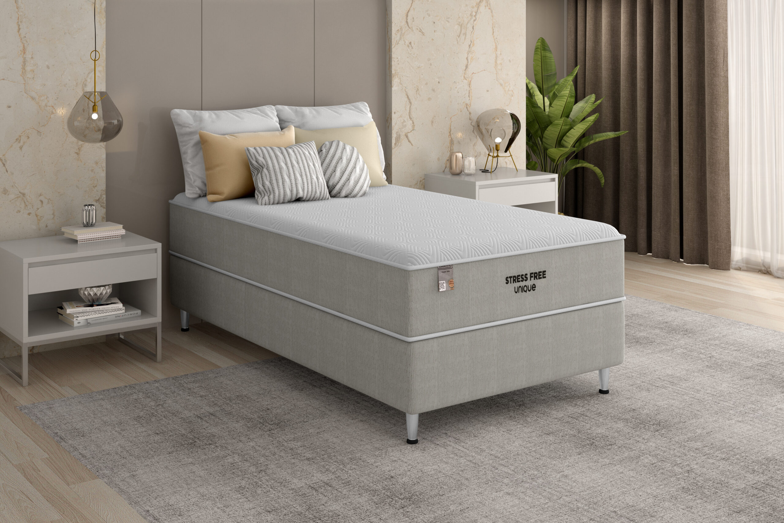 CONJUNTO SOLTEIRÃO 108X198X28 - STRESS FREE - UNIQUE